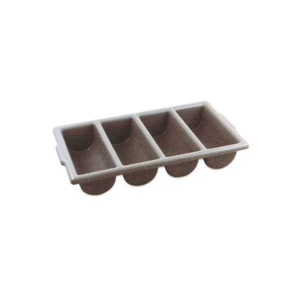 Dispensador plástico p/utensilios gris