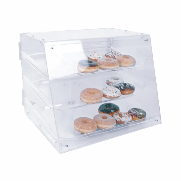 Vitrina plástica transparente 3bandejas